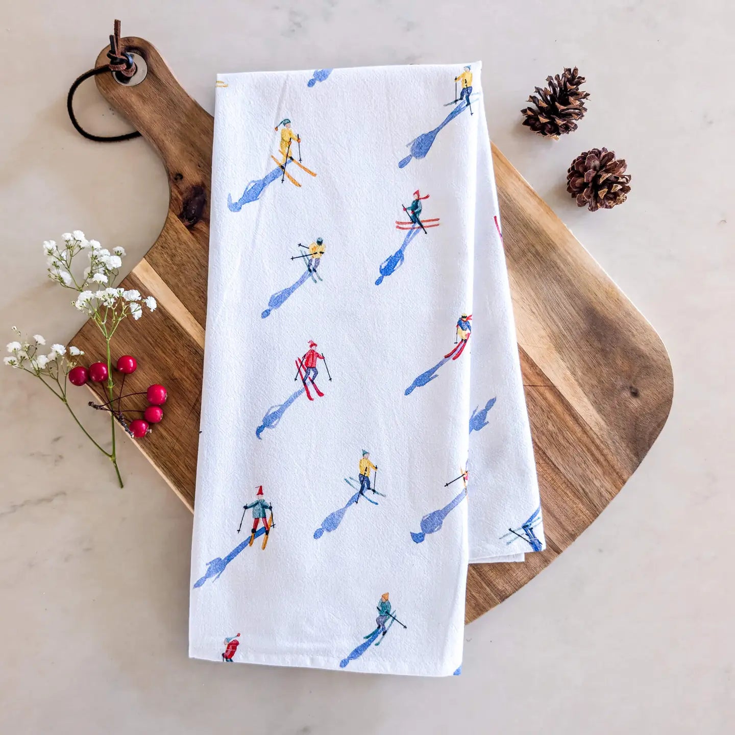 SKIERS TEA TOWEL
