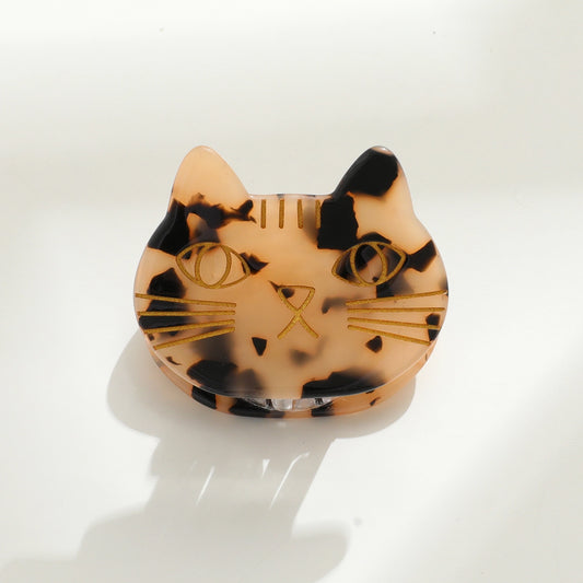 SMALL CAT FACE CLAW CLIP