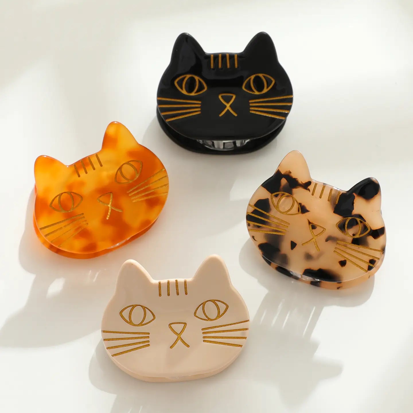 SMALL CAT FACE CLAW CLIP