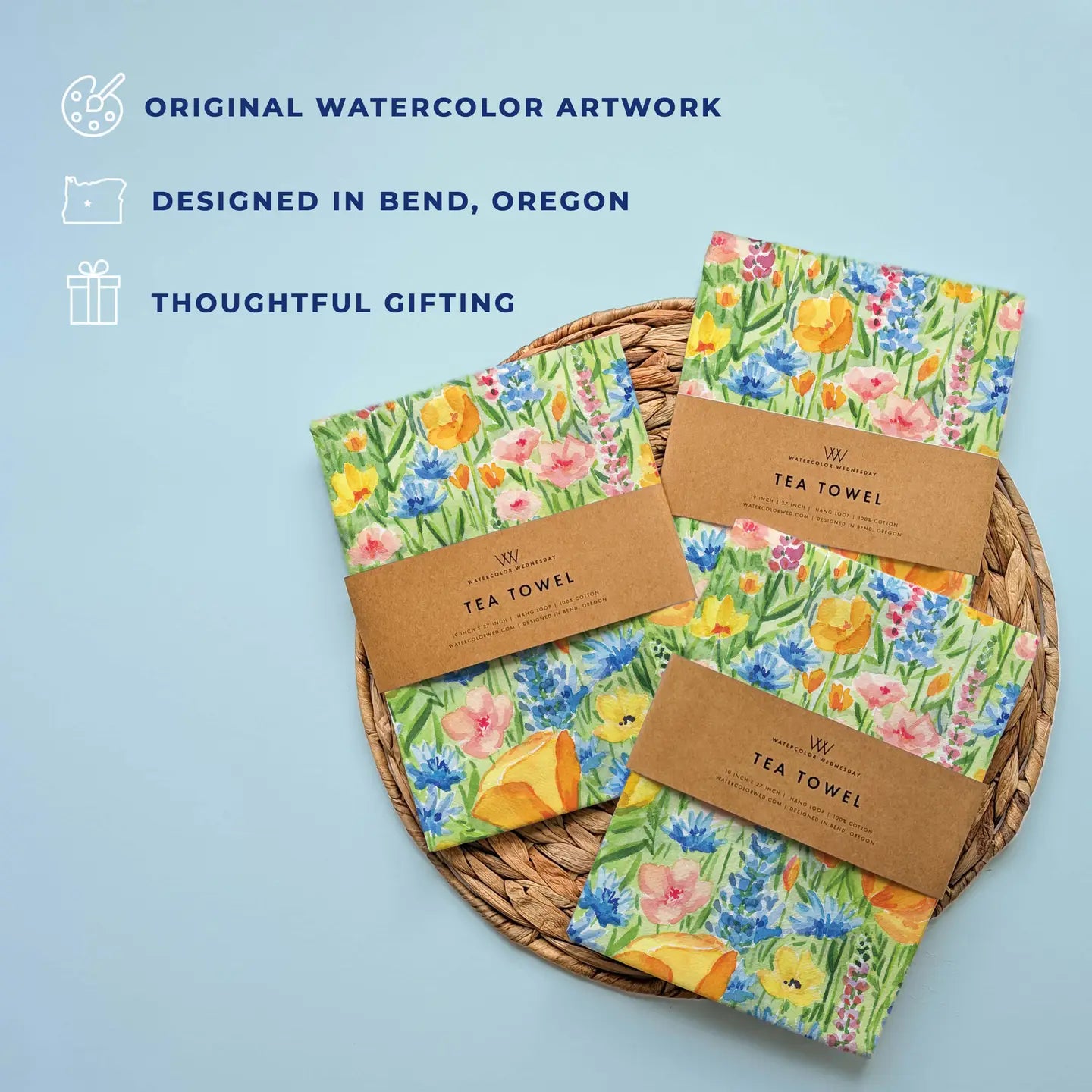 SPRING COLORS TEA TOWEL