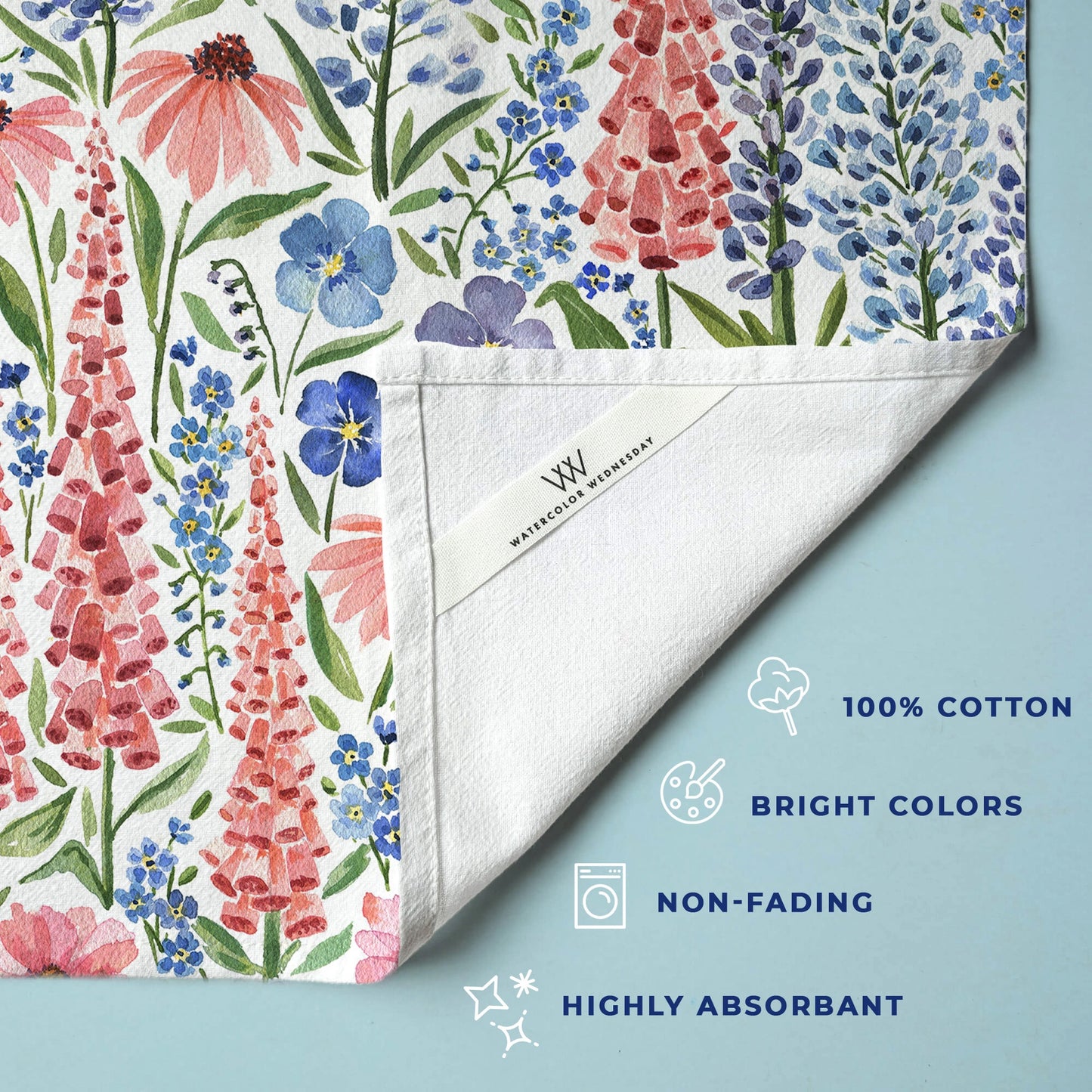 SPRING COLORS TEA TOWEL