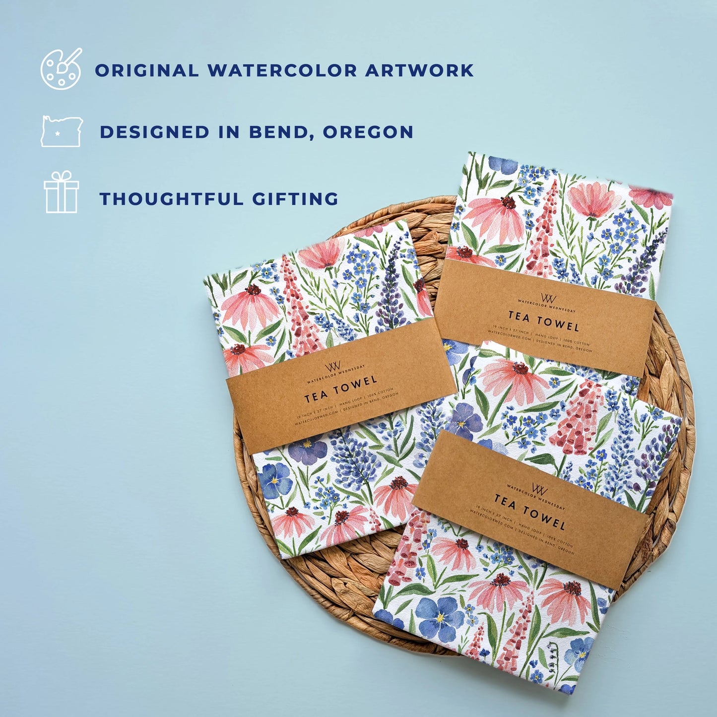 SPRING COLORS TEA TOWEL